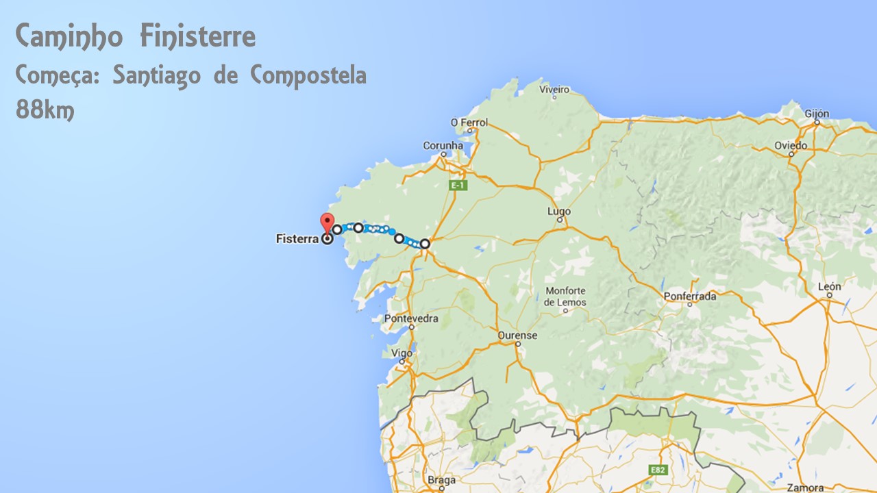 Mapa Do Caminho Para Finisterre Santiago De Compostela InformaÇÃo E InspiraÇÃo 5492